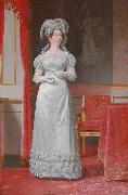 Christoffer Wilhelm Eckersberg Portrait of Marie Sophie of Hesse-Kassel Queen consort of Denmark oil painting on canvas